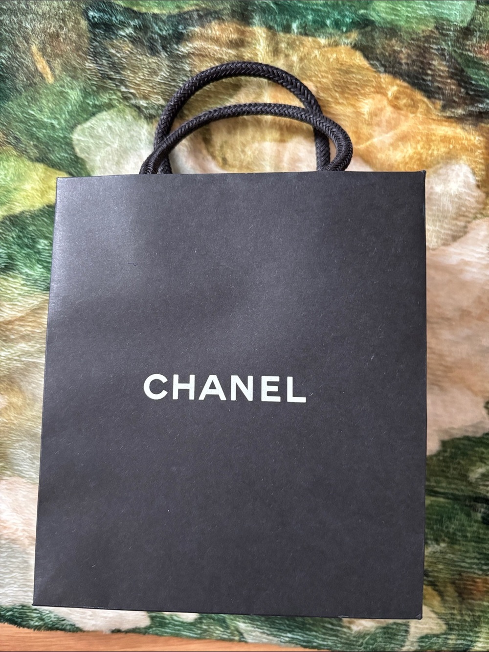 Chanel black small shopping gift bag 6" x 3" x 5" boutique packaging - Picture 4 of 5